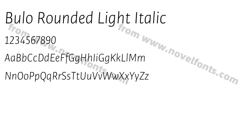 Bulo Rounded Light ItalicPreview
