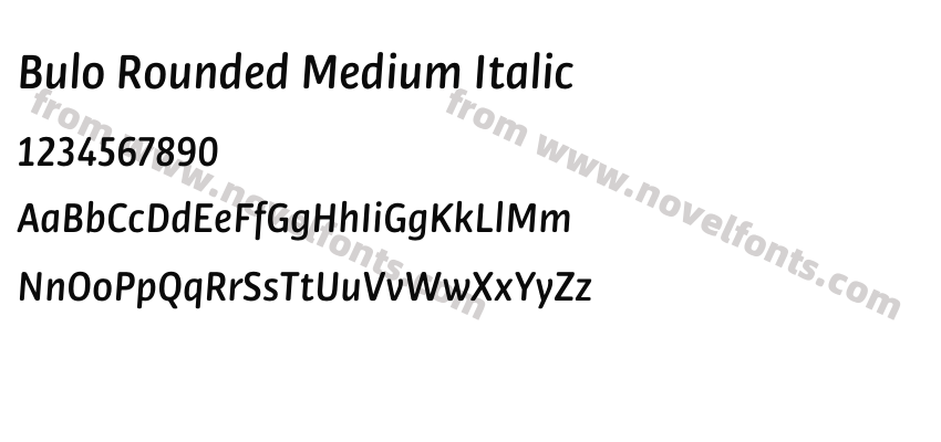 Bulo Rounded Medium ItalicPreview