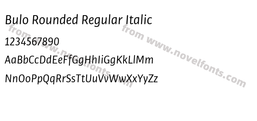 Bulo Rounded Regular ItalicPreview