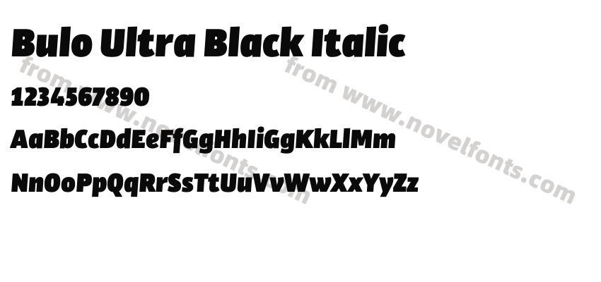 Bulo Ultra Black ItalicPreview