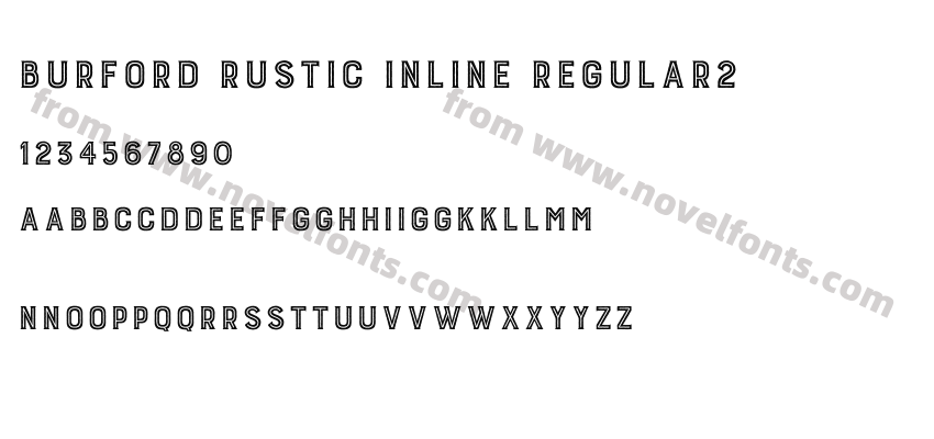 Burford Rustic Inline Regular2Preview