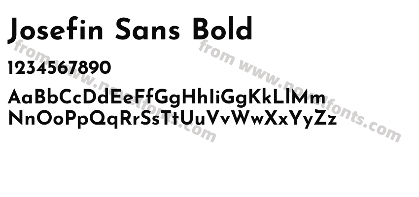 Josefin Sans BoldPreview