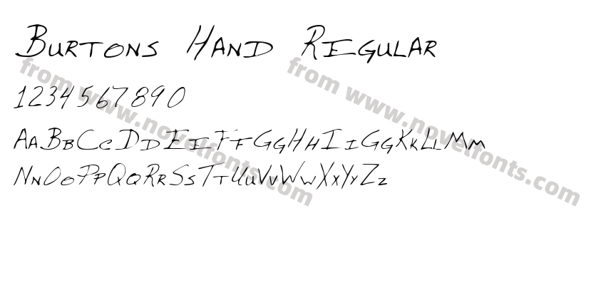 Burtons Hand RegularPreview