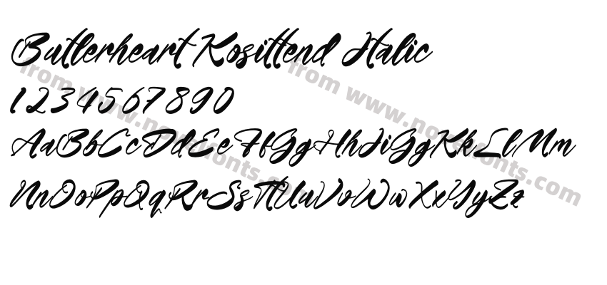 Butlerheart Kosittend ItalicPreview