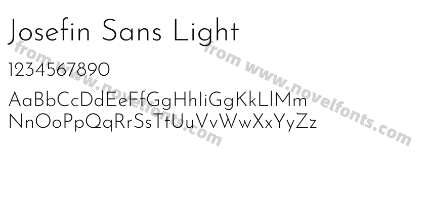 Josefin Sans LightPreview