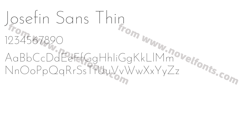 Josefin Sans ThinPreview