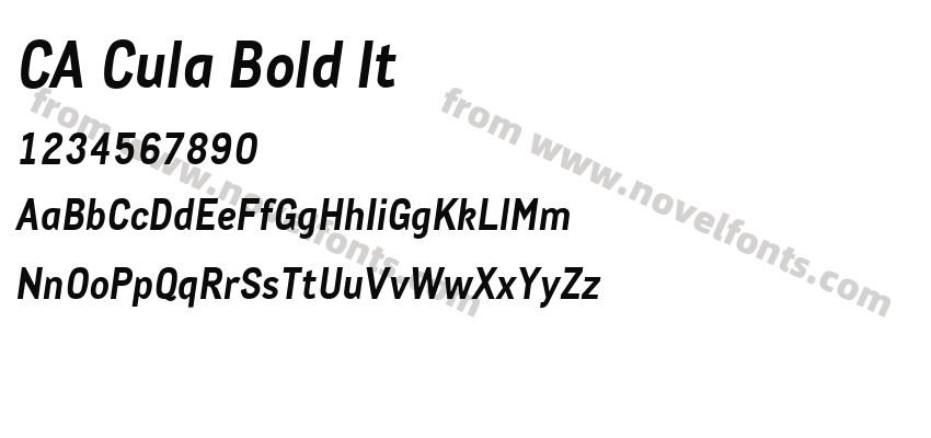 CA Cula Bold ItPreview