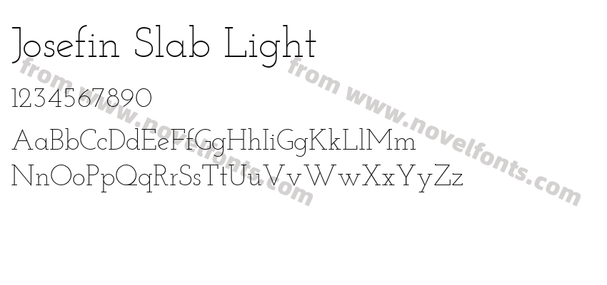 Josefin Slab LightPreview