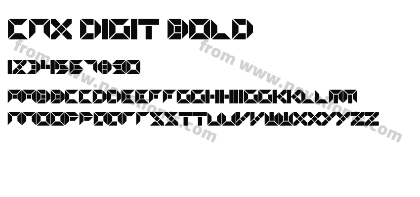 CNX Digit BoldPreview