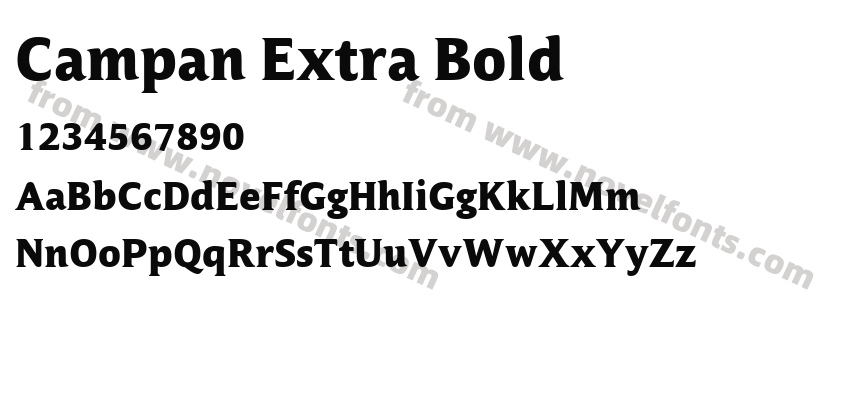Campan Extra BoldPreview