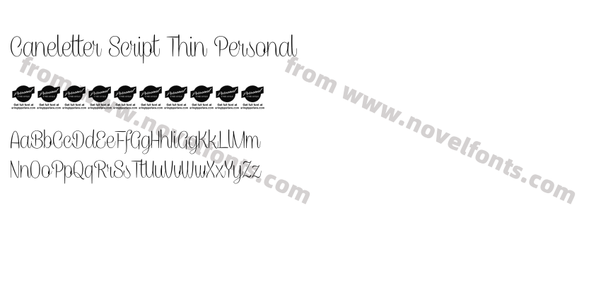 Caneletter Script Thin PersonalPreview