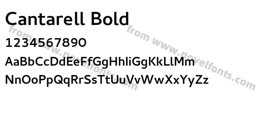 Cantarell BoldPreview