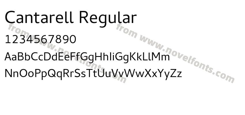 Cantarell RegularPreview