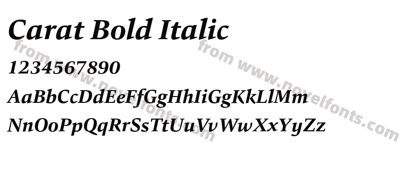 Carat Bold ItalicPreview