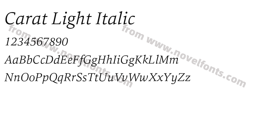 Carat Light ItalicPreview