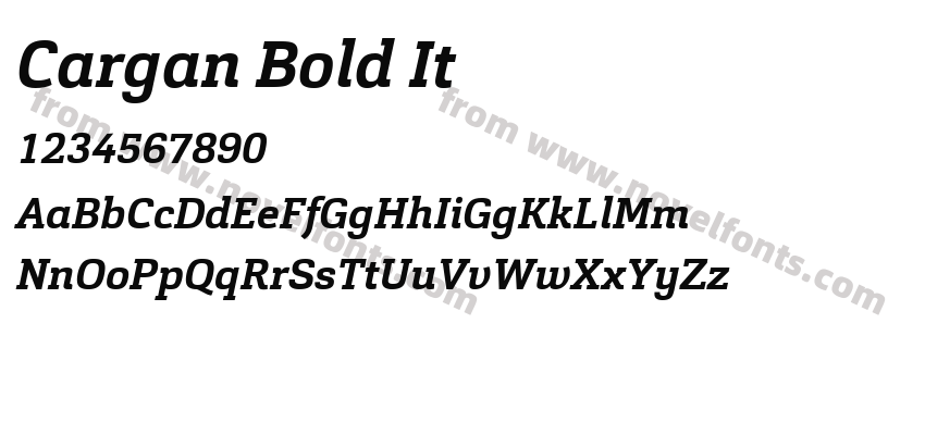 Cargan Bold ItPreview