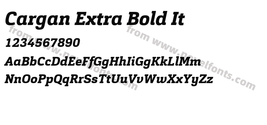 Cargan Extra Bold ItPreview