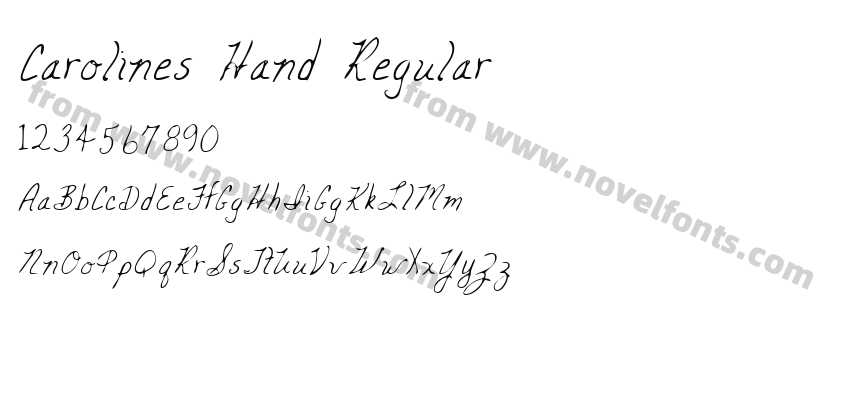 Carolines Hand RegularPreview