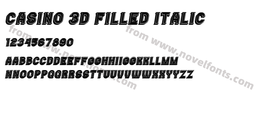 Casino 3D Filled ItalicPreview