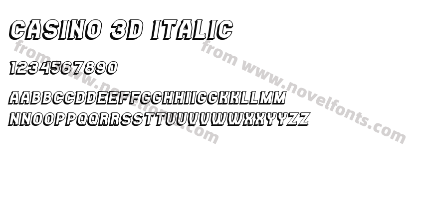 Casino 3D ItalicPreview