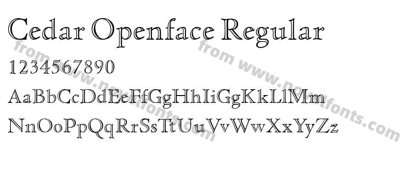 Cedar Openface RegularPreview