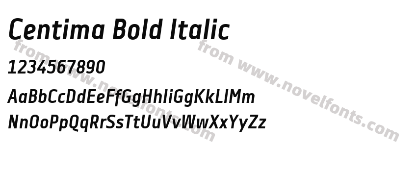 Centima Bold ItalicPreview