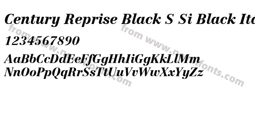 Century Reprise Black S Si Black ItalicPreview