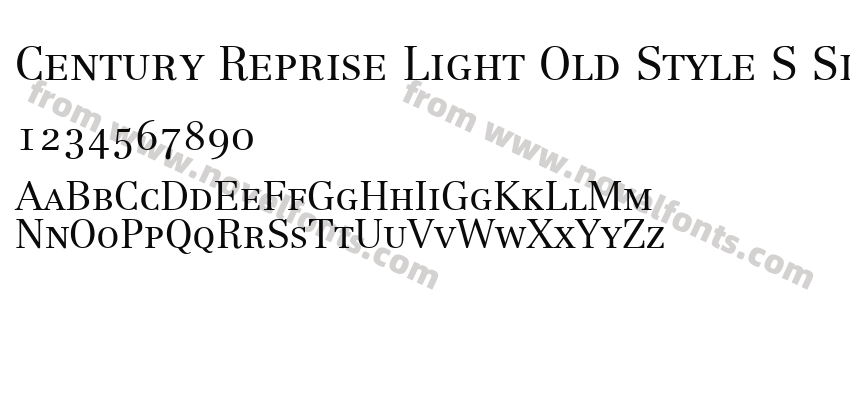 Century Reprise Light Old Style S Si Light Small CapsPreview