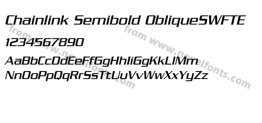 Chainlink Semibold ObliqueSWFTEPreview