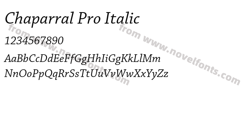 Chaparral Pro ItalicPreview