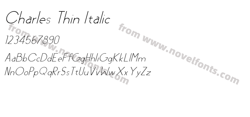 Charles Thin ItalicPreview