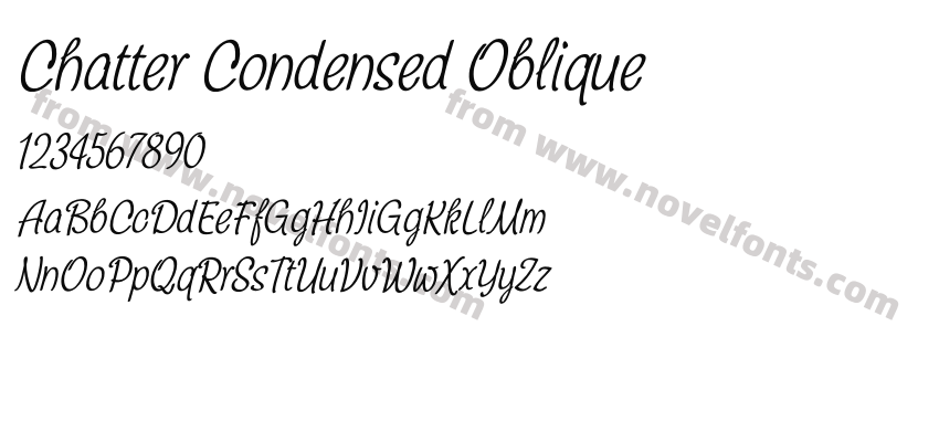 Chatter Condensed ObliquePreview