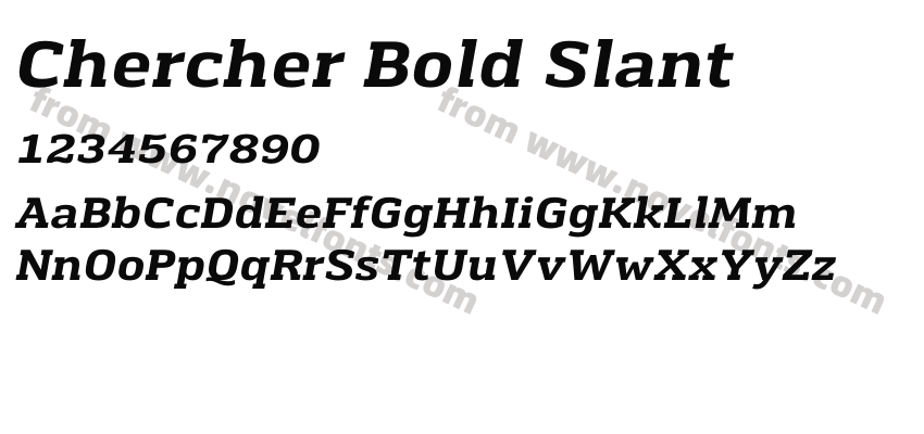 Chercher Bold SlantPreview