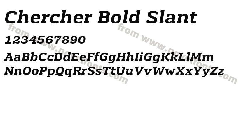 Chercher Bold SlantPreview