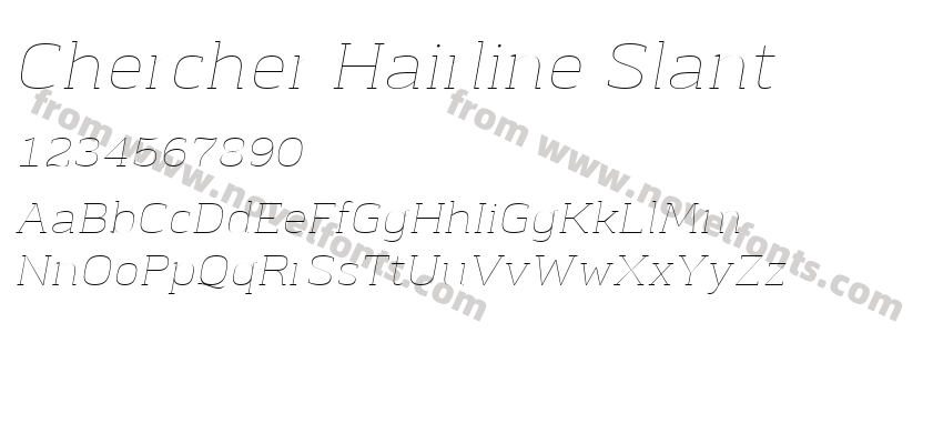 Chercher Hairline SlantPreview