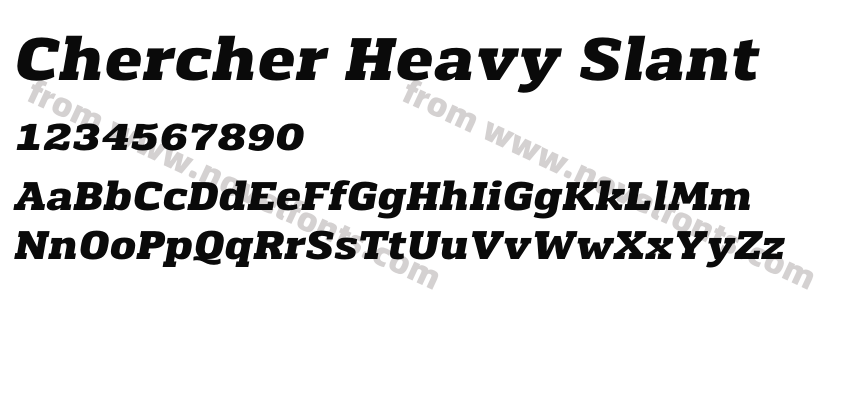 Chercher Heavy SlantPreview