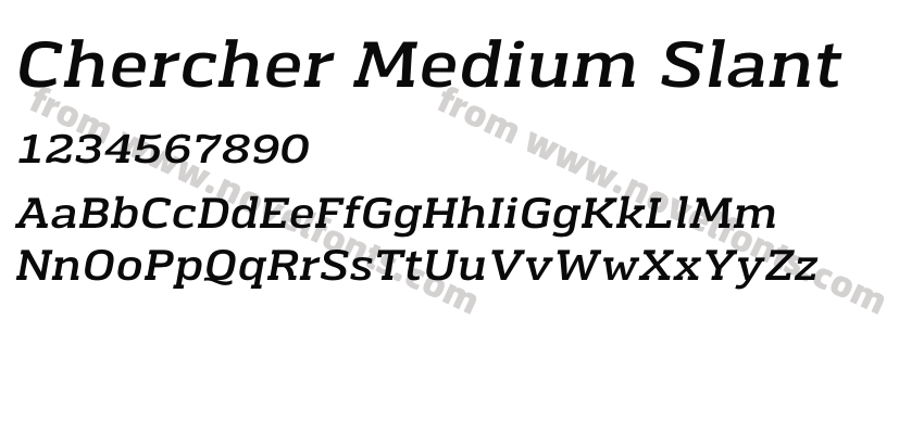 Chercher Medium SlantPreview
