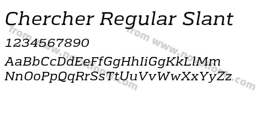 Chercher Regular SlantPreview