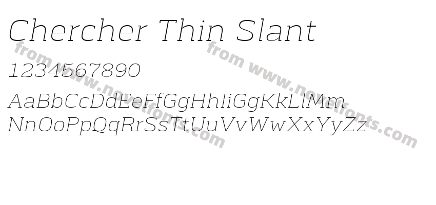 Chercher Thin SlantPreview