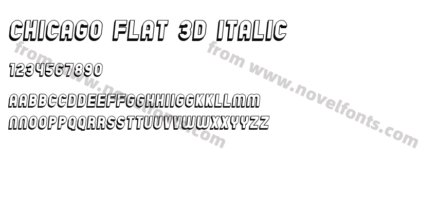 Chicago Flat 3D ItalicPreview