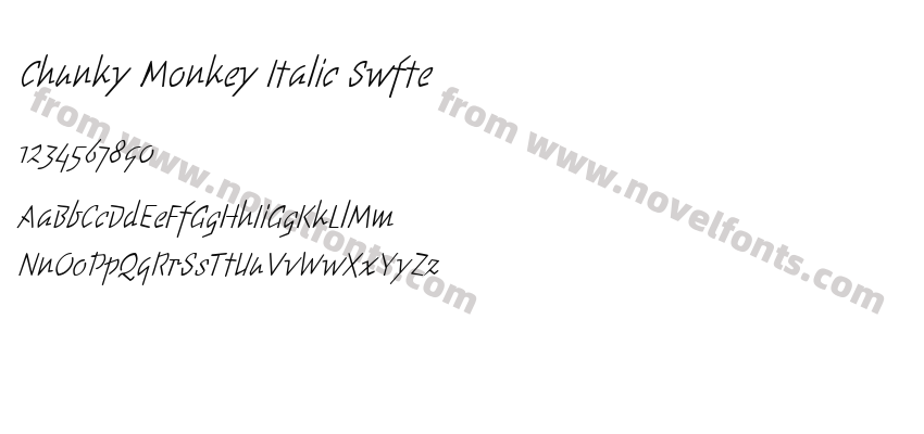 Chunky Monkey Italic SwftePreview