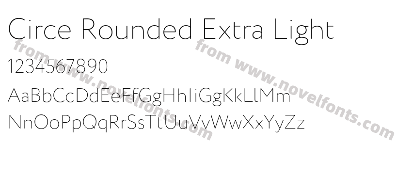 Circe Rounded Extra LightPreview