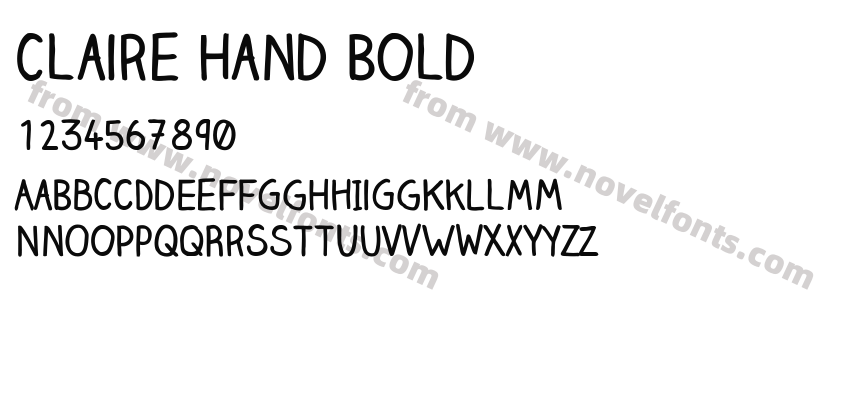 Claire Hand BoldPreview