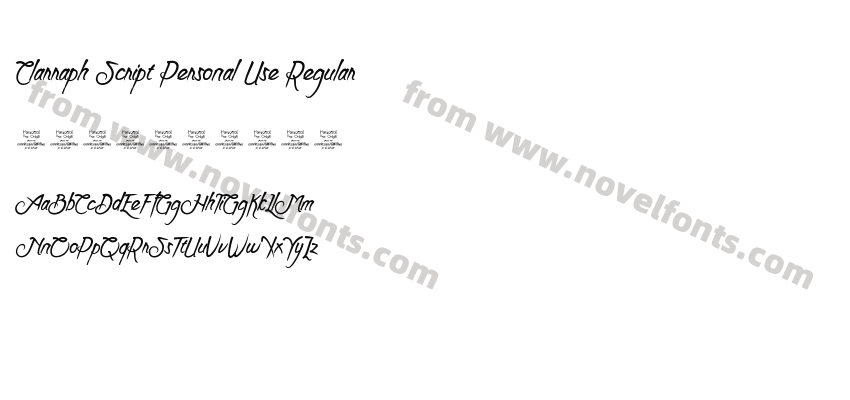 Clarraph Script Personal Use RegularPreview