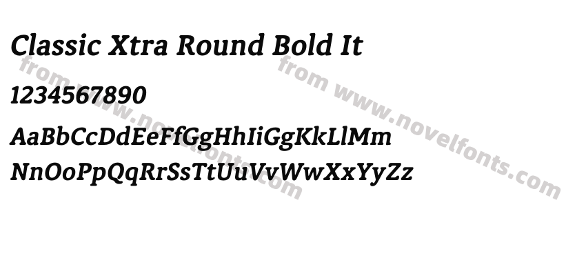Classic Xtra Round Bold ItPreview