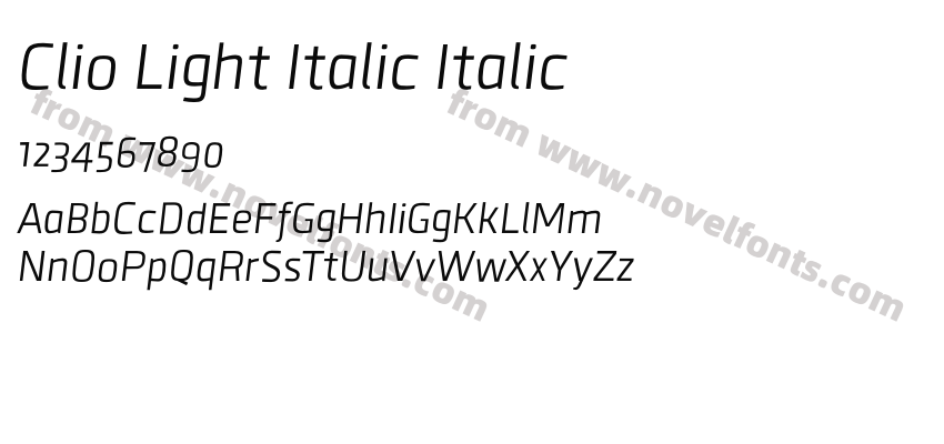Clio Light Italic ItalicPreview