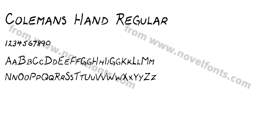 Colemans Hand RegularPreview