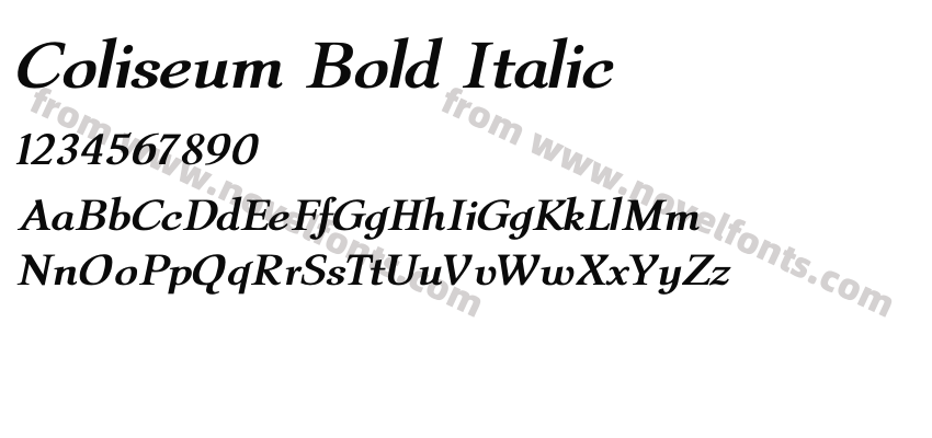 Coliseum Bold ItalicPreview