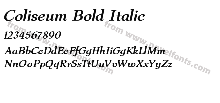Coliseum Bold ItalicPreview