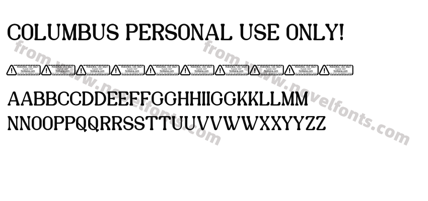 Columbus PERSONAL USE ONLY!Preview